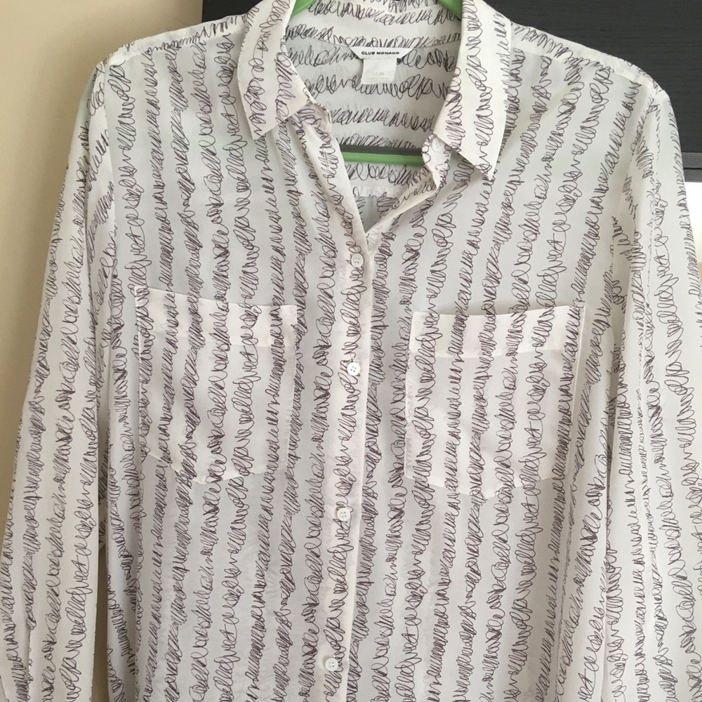 Club Monaco silk printed shirt
